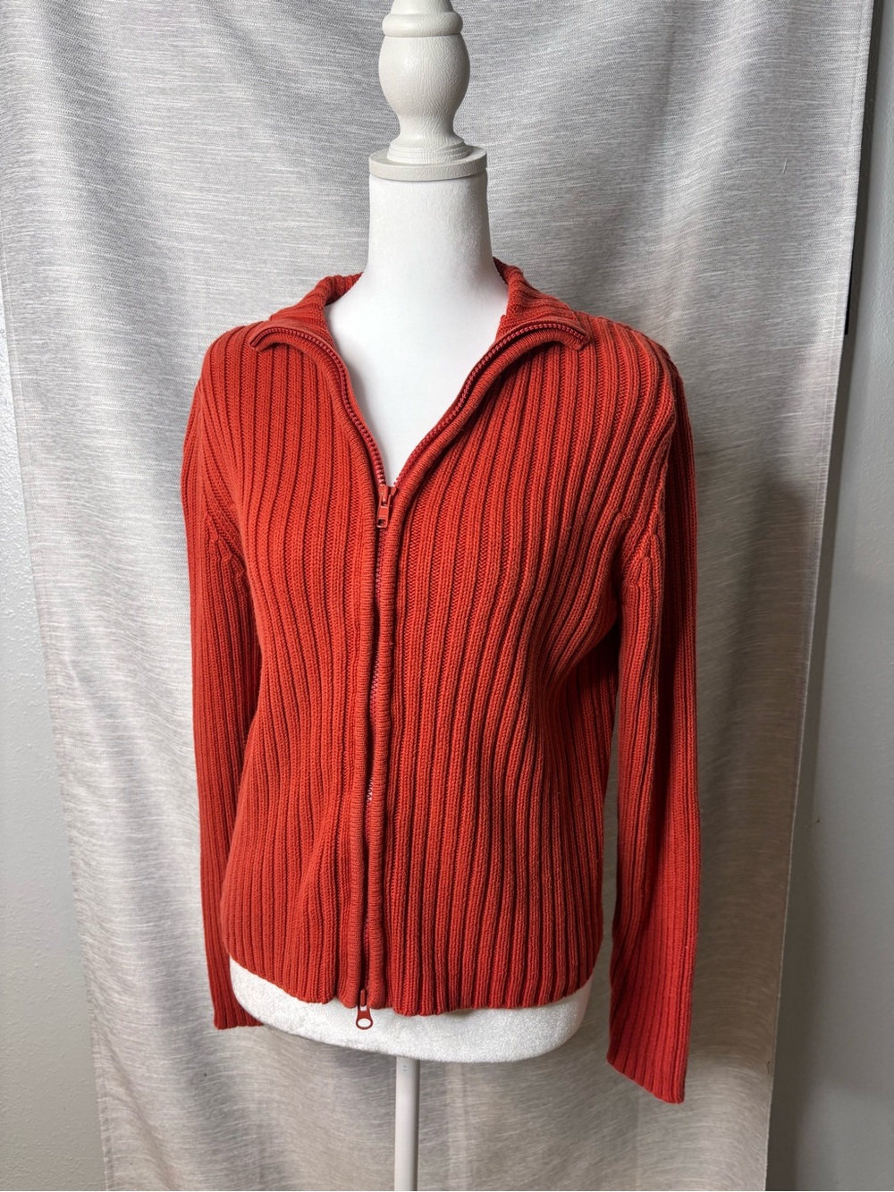 90s Q&A Orange Ribbed Jacket
